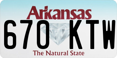 AR license plate 670KTW
