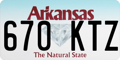 AR license plate 670KTZ