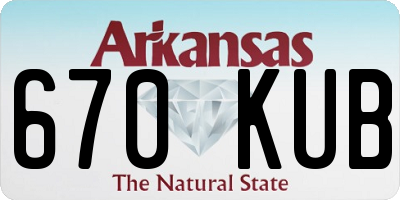 AR license plate 670KUB