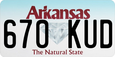 AR license plate 670KUD