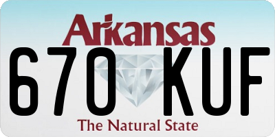 AR license plate 670KUF