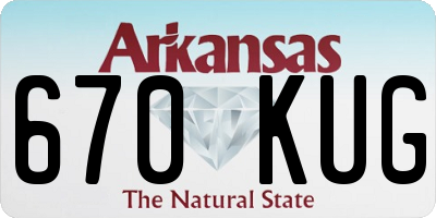 AR license plate 670KUG
