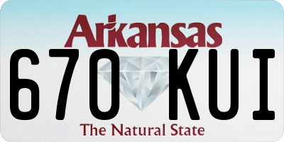 AR license plate 670KUI