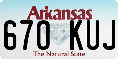 AR license plate 670KUJ