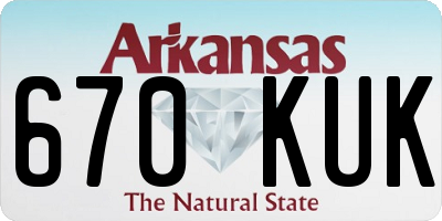 AR license plate 670KUK