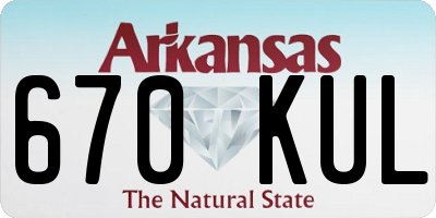 AR license plate 670KUL