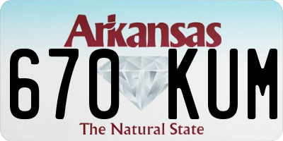 AR license plate 670KUM