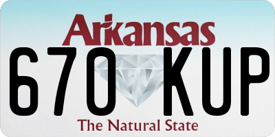 AR license plate 670KUP