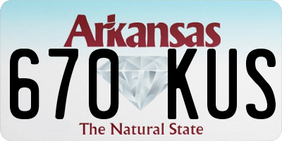 AR license plate 670KUS