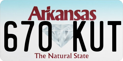 AR license plate 670KUT
