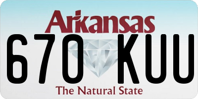 AR license plate 670KUU