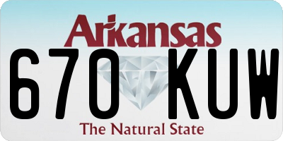 AR license plate 670KUW