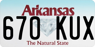 AR license plate 670KUX