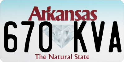 AR license plate 670KVA