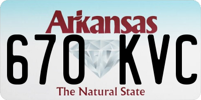AR license plate 670KVC
