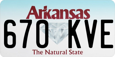 AR license plate 670KVE