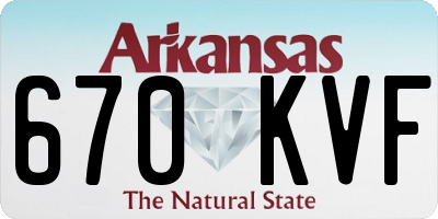 AR license plate 670KVF