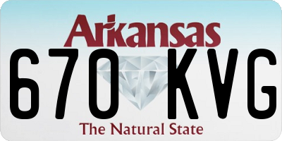 AR license plate 670KVG