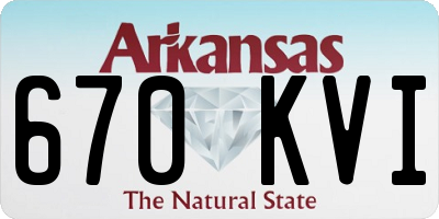 AR license plate 670KVI