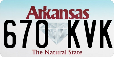 AR license plate 670KVK