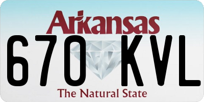 AR license plate 670KVL