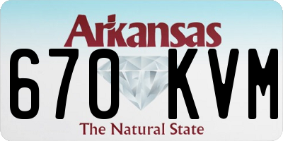 AR license plate 670KVM