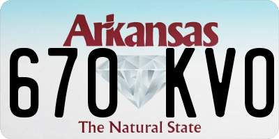 AR license plate 670KVO