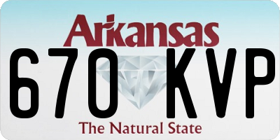 AR license plate 670KVP