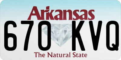 AR license plate 670KVQ