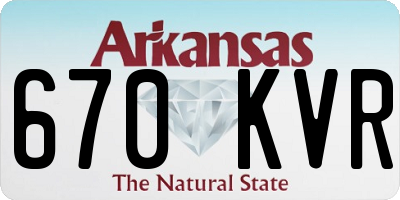 AR license plate 670KVR