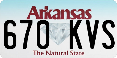 AR license plate 670KVS