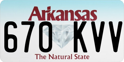 AR license plate 670KVV