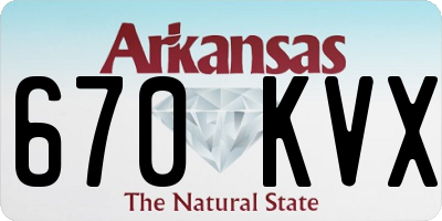 AR license plate 670KVX