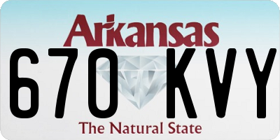 AR license plate 670KVY