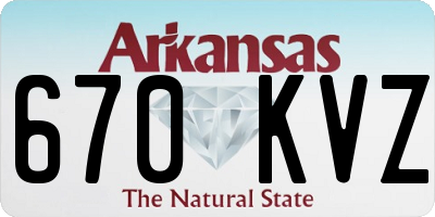 AR license plate 670KVZ