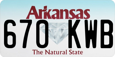 AR license plate 670KWB