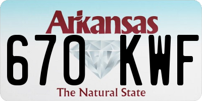 AR license plate 670KWF