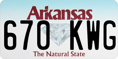 AR license plate 670KWG