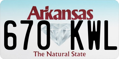 AR license plate 670KWL