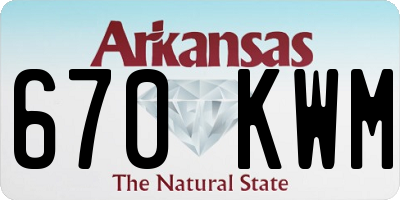 AR license plate 670KWM