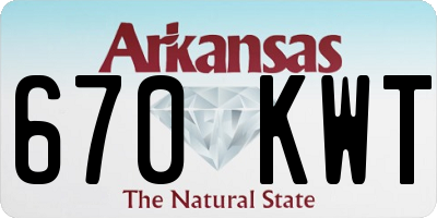 AR license plate 670KWT