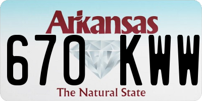 AR license plate 670KWW