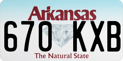 AR license plate 670KXB