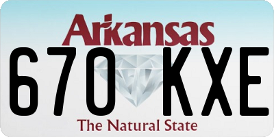 AR license plate 670KXE