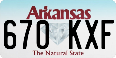 AR license plate 670KXF