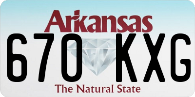 AR license plate 670KXG