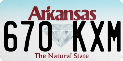 AR license plate 670KXM