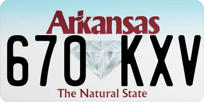AR license plate 670KXV