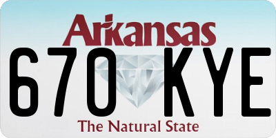 AR license plate 670KYE