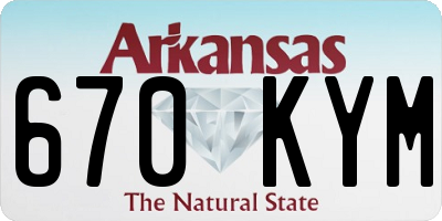 AR license plate 670KYM